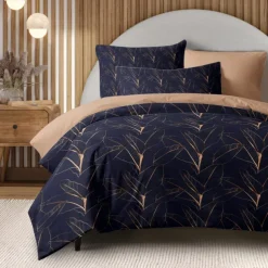 Floral Plant Duvet Cover Full Size Bedding Set Bed Sets Quilt Cover Soft Lightweight Comforter Cover with 2 Pillowcases for Summer Spring