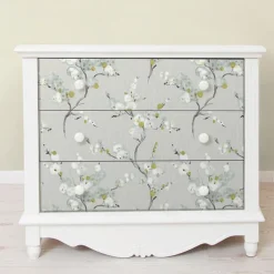 Floral Plants Wallpaper Peel and Stick Wall Sticker Removable Pvc/Vinyl Self Adhesive 17.7''x118'' (45cmx300cm)