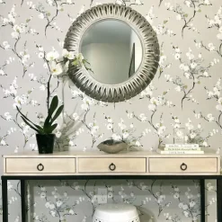 Floral Plants Wallpaper Peel and Stick Wall Sticker Removable Pvc/Vinyl Self Adhesive 17.7''x118'' (45cmx300cm)