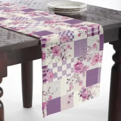 Floral Print Country Style Table Runner, Kitchen Dining Table Decor, Print Decor Table Runners for Indoor Outdoor Home Farmhouse Holiday Wedding Birthday Party Decoration