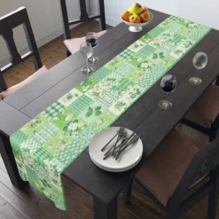 Floral Print Country Style Table Runner, Kitchen Dining Table Decor, Print Decor Table Runners for Indoor Outdoor Home Farmhouse Holiday Wedding Birthday Party Decoration