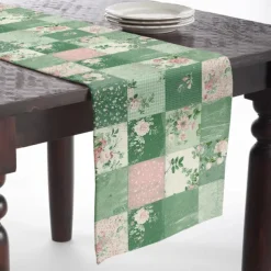 Floral Print Country Style Table Runner, Kitchen Dining Table Decor, Print Decor Table Runners for Indoor Outdoor Home Farmhouse Holiday Wedding Birthday Party Decoration