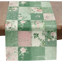 Floral Print Country Style Table Runner, Kitchen Dining Table Decor, Print Decor Table Runners for Indoor Outdoor Home Farmhouse Holiday Wedding Birthday Party Decoration