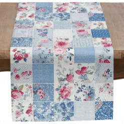 Floral Print Country Style Table Runner, Kitchen Dining Table Decor, Print Decor Table Runners for Indoor Outdoor Home Farmhouse Holiday Wedding Birthday Party Decoration