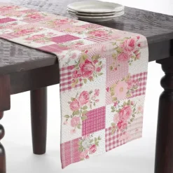 Floral Print Country Style Table Runner, Kitchen Dining Table Decor, Print Decor Table Runners for Indoor Outdoor Home Farmhouse Holiday Wedding Birthday Party Decoration