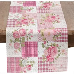 Floral Print Country Style Table Runner, Kitchen Dining Table Decor, Print Decor Table Runners for Indoor Outdoor Home Farmhouse Holiday Wedding Birthday Party Decoration