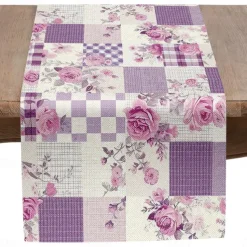 Floral Print Country Style Table Runner, Kitchen Dining Table Decor, Print Decor Table Runners for Indoor Outdoor Home Farmhouse Holiday Wedding Birthday Party Decoration