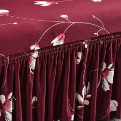 Floral Printed Sofa Cover Stretch Slipcovers with Skirt,Soft Durable Couch Cover 1 Piece Spandex Fabric Washable Furniture Protector fit Armchair Seat/Loveseat/Sofa/XL Sofa/L Shape Sofa