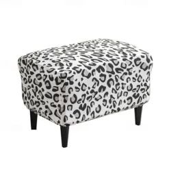 Floral Printed Stretch Ottoman Cover Spandex Elastic Stretch Rectangle Folding Storage Covers Removable Footstool Protect Footrest Covers