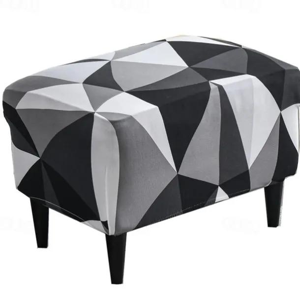 Floral Printed Stretch Ottoman Cover Spandex Elastic Stretch Rectangle Folding Storage Covers Removable Footstool Protect Footrest Covers