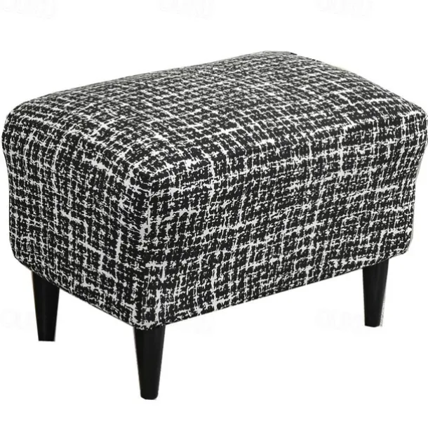 Floral Printed Stretch Ottoman Cover Spandex Elastic Stretch Rectangle Folding Storage Covers Removable Footstool Protect Footrest Covers