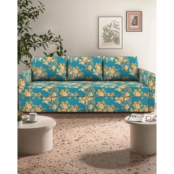 Floral Sofa Bed Cover Futon Cover Solid Color Quilted Slipcovers FRIHETcover LITB PRIME cover