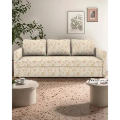 Floral Sofa Bed Cover Futon Cover Solid Color Quilted Slipcovers FRIHETcover LITB PRIME cover