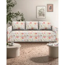Floral Sofa Bed Cover Futon Cover Solid Color Quilted Slipcovers FRIHETcover LITB PRIME cover