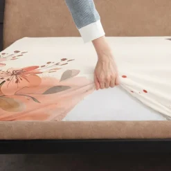 Floral Spring Pattern Fitted Sheet Set Ultra Soft Breathable Silky Bed Sheets Deep Pocket 100% Cotton Bedding Sheets 3 Piece Queen King Size