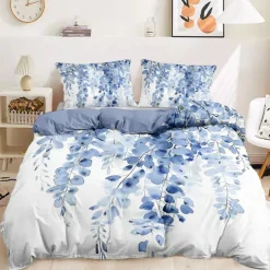 Floral Tropical Series Duvet Cover 3-Piece Set 100% Cotton or Polyester Perfect for Mother's Day Gift Super Soft Skin Friendly Long Lasting