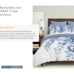 Floral Tropical Series Duvet Cover 3-Piece Set 100% Cotton or Polyester Perfect for Mother's Day Gift Super Soft Skin Friendly Long Lasting