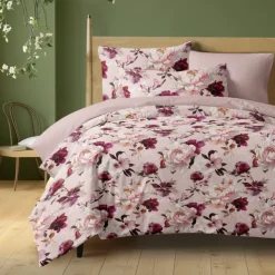 Floral Tulips Duvet Cover Set 100% Cotton Soft and Breathable Bedding Featuring Colorful Flowers Lightweight and Durable Quilt Cover Comfortable for All Seasons Easy to Care