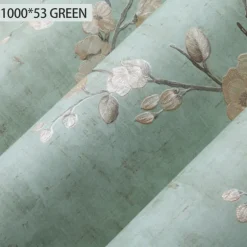 Floral Wallpaper Wall Covering Sticker Film Adhesive Required Flower Retro Idyllic Country Non Woven Home Décor 1000x53cm/393.7x20.87inch