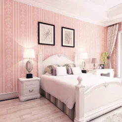 Floral Wallpaper Wall Covering Sticker Film Modern Water Ripple Floral non Woven Home Decor 53*1000cm/20.87''x 393.7''