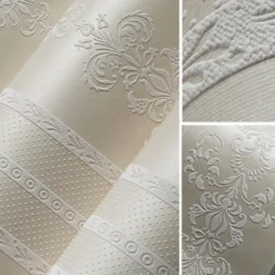 Floral Wallpaper Wall Covering Sticker Film Modern Water Ripple Floral non Woven Home Decor 53*1000cm/20.87''x 393.7''