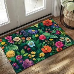 Flowers Doormat Floor Mats Washable Rugs Kitchen Mat Non-Slip Oil Proof Rug Indoor Outdoor Mat Bedroom Decor Bathroom Mat Entrance Rug