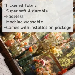 Flowers on Window Wall Hanging Tapestry Wall Art Large Tapestry Mural Decor Photograph Backdrop Blanket Curtain Home Bedroom Living Room Decoration