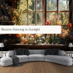 Flowers on Window Wall Hanging Tapestry Wall Art Large Tapestry Mural Decor Photograph Backdrop Blanket Curtain Home Bedroom Living Room Decoration