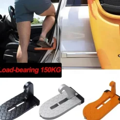 Foldable Car Roof Rack Step Car Door Step Multifunction Universal Latch Hook Foot Pedal Aluminium Alloy Safety Car Accessories