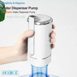 Foldable Electric Water Dispenser, USB Rechargeable Drinking Pump, Portable One-Touch Water Pump with Foldable Spout for Home, Office, Outdoor