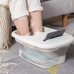 Foldable Foot Bath Foot Bath Tool, Foot Bath Basin with Foot Massager, Help Sleep, Foot spa, Suitable for Family spa Pedicure, can Save Space