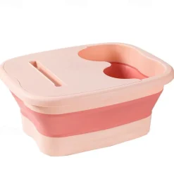 Foldable Foot Bath Foot Bath Tool, Foot Bath Basin with Foot Massager, Help Sleep, Foot spa, Suitable for Family spa Pedicure, can Save Space
