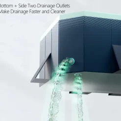 Foldable Inflatable Pool Durable Foldable Inflatable Swimming Pool - Rectangular Shape, PVC Material, Multiple Components - for Family Fun