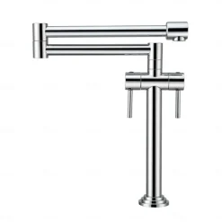 Foldable Kitchen Sink Mixer Faucet Deck Mounted, 360 Swivel Folding Single Handle Kitchen Vessel Taps