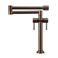 Foldable Kitchen Sink Mixer Faucet Deck Mounted, 360 Swivel Folding Single Handle Kitchen Vessel Taps