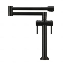 Foldable Kitchen Sink Mixer Faucet Deck Mounted, 360 Swivel Folding Single Handle Kitchen Vessel Taps