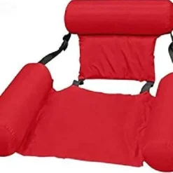 Foldable Pool Seat Floating Chair Inflatable Lounge Chairs Inflatable Water Hammock Lake Float Bed Lazy Seat for Swimming Pool