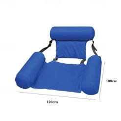 Foldable Pool Seat Floating Chair Inflatable Lounge Chairs Inflatable Water Hammock Lake Float Bed Lazy Seat for Swimming Pool