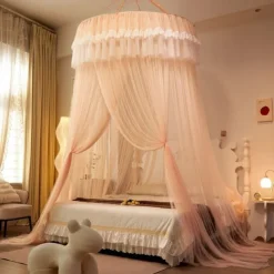 Foldable Princess Bedroom Mosquito Net Elegant and Functional Design Easy to Set Up and Store - Provides Protection from Insects