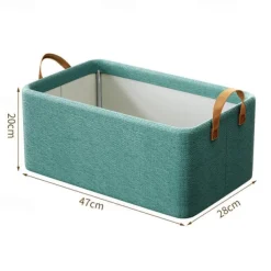 Foldable Storage Box With Steel Frame, Large Capacity Clothes Trousers Storage Basket, Portable Home Wardrobe Storage Box