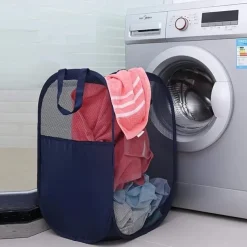 Foldable Storage Dirty Clothes Basket Home Toilet Dirty Clothes Storage Laundry Basket 14.1*14.1*22.8 Inches