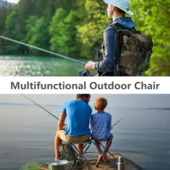 Folding Camping Chair Stool Collapsible Stool Backpack, Mini Folding Chair Outdoor, Portable Seat Table Bag for Indoor Fishing Outdoor Travel Hiking Beach BBQ (Camouflage)