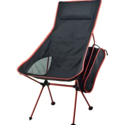 Folding Chair Beach Chair Camping Chair Fishing Chair High Back with Headrest Ultra Light (UL) Foldable Breathable Compact Mesh 7075 Aluminium Alloy for 1 person Fishing Blue Red Orange Dark Blue