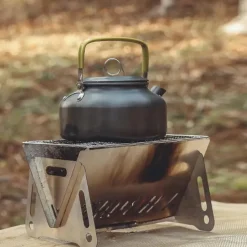 Folding Charcoal BBQ Grill, Stainless Steel Easy To Install Ventilation Holes Collapsible Grill for Parties