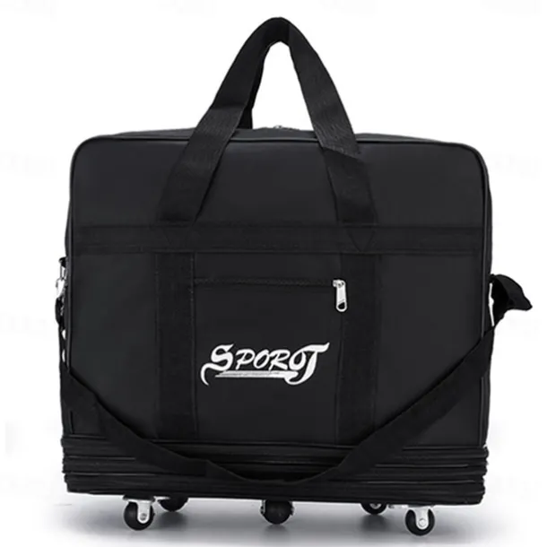 Folding Expansion Luggage Bag Large Capacity Oxford Cloth With Wheels Air Boarding Travel Bag Portable Moving Storage Bag