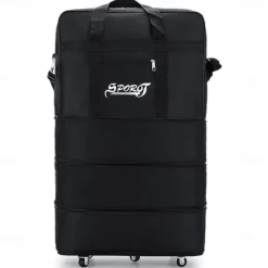 Folding Expansion Luggage Bag Large Capacity Oxford Cloth With Wheels Air Boarding Travel Bag Portable Moving Storage Bag