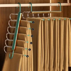 Folding Pant Rack Telescopic Multi-functional Pant Hanger Home Hanging Pant Special Pant Clip Wardrobe Storage Artifac