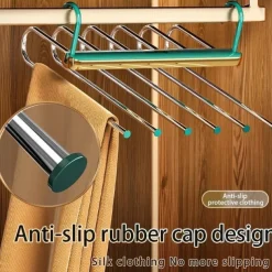 Folding Pant Rack Telescopic Multi-functional Pant Hanger Home Hanging Pant Special Pant Clip Wardrobe Storage Artifac