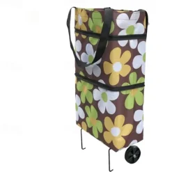 Folding Shopping Pull Cart Trolley Bag With Wheels Foldable Shopping Bags Reusable Grocery Bags Food Organizer Vegetables Bag