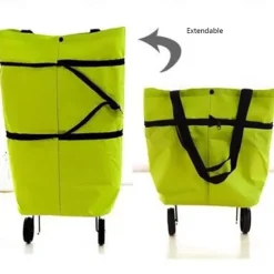 Folding Shopping Pull Cart Trolley Bag With Wheels Foldable Shopping Bags Reusable Grocery Bags Food Organizer Vegetables Bag